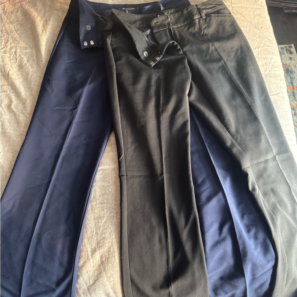 New York & Company Women's Black and Navy Dress Pants